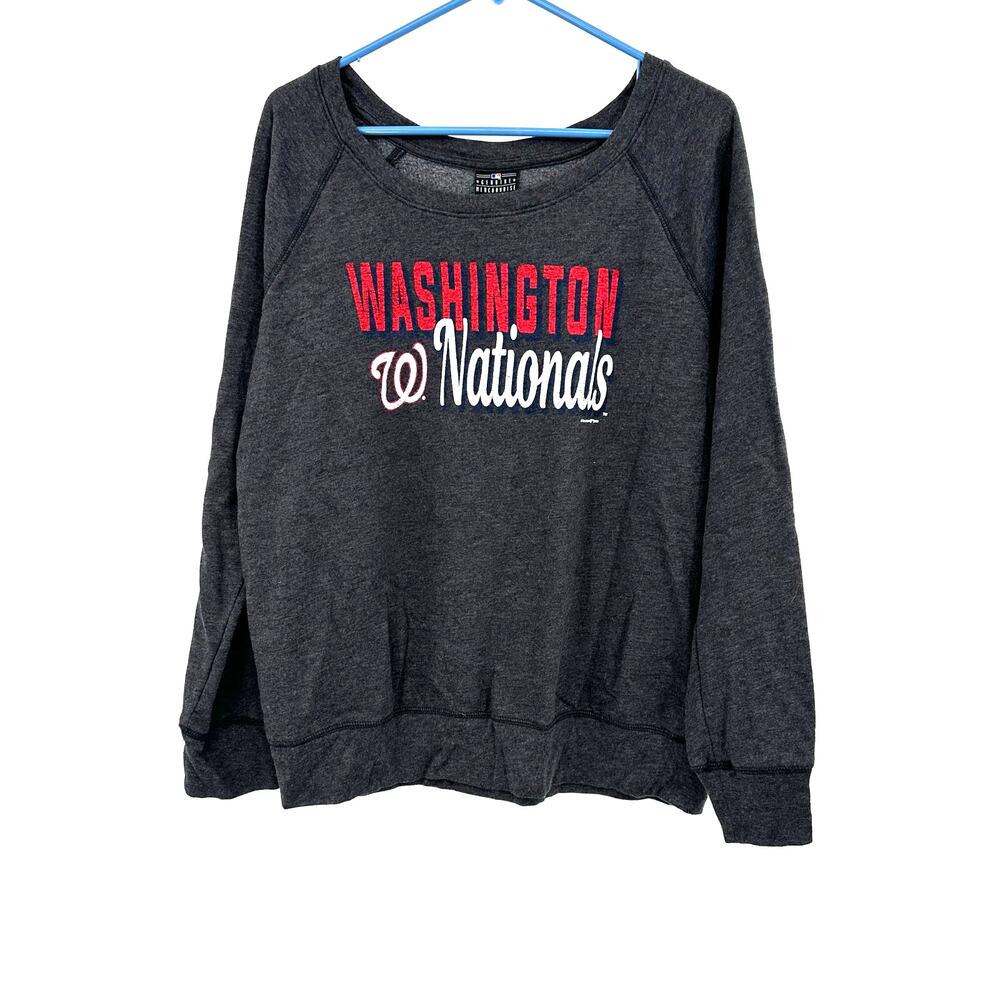 5th & Ocean Size Large Long Sleeve Sweater Washington Nationals Sweatshirt‎
